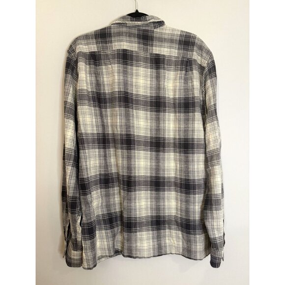 NWT J Crew Cotton Hemp Flannel Plaid Shirt Tan Black Mens Size L $118 [jb] - Picture 6 of 8